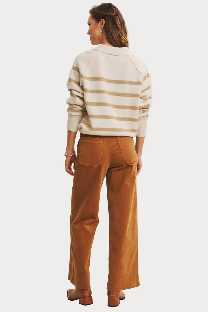 Wide Leg Corduroy Pants | High Waisted Retro Style