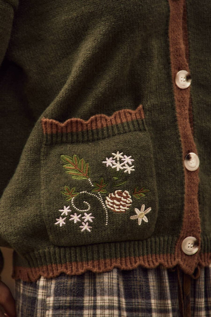 Woodland Keepsake Embroidered Cardigan