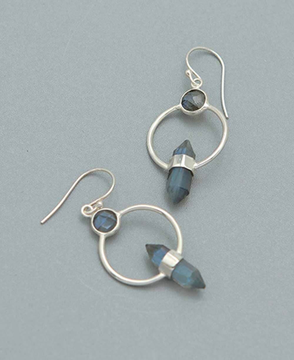 Magical Labradorite Point Earrings