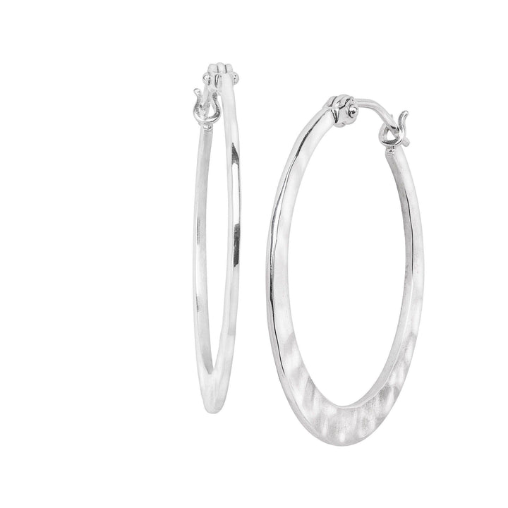 'Full Circle' Sterling Silver Hoop Earring