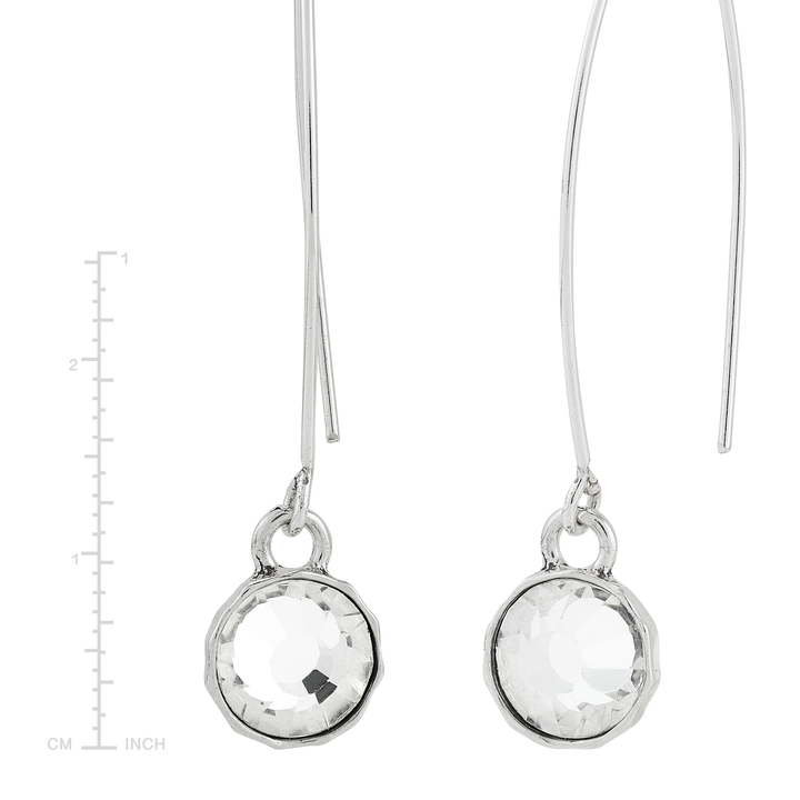 'Fresh' Sterling Silver Crystal Drop Earrings