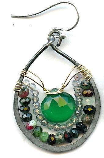 Green Onyx Drop Earrings