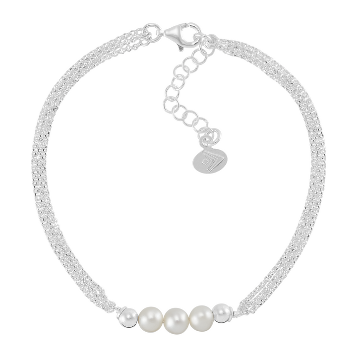 'Pearl City' Silver Freshwater Pearl Bracelet