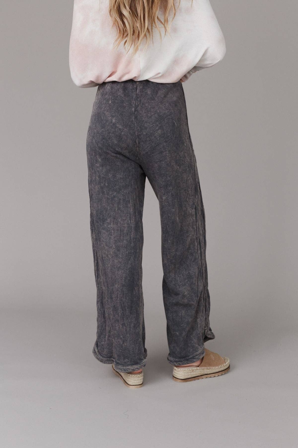 So Comfy Wide Leg Full Pant - New Charcoal