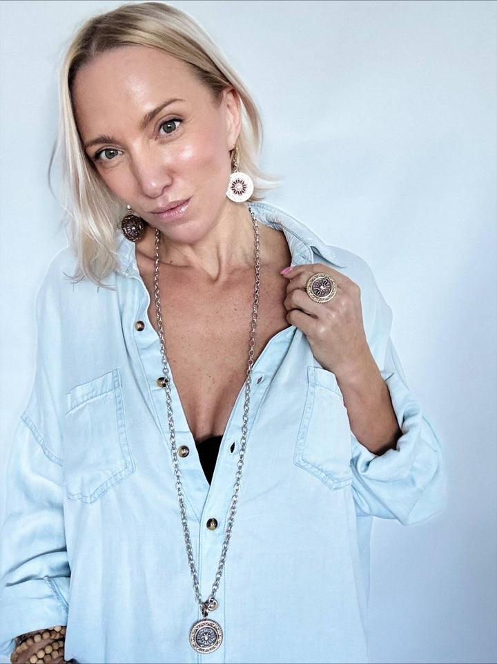 Believe Mandala Crystal Statement Necklace
