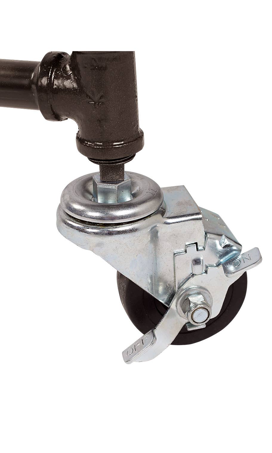 3" Locking Caster For Pipe Clothing Rack