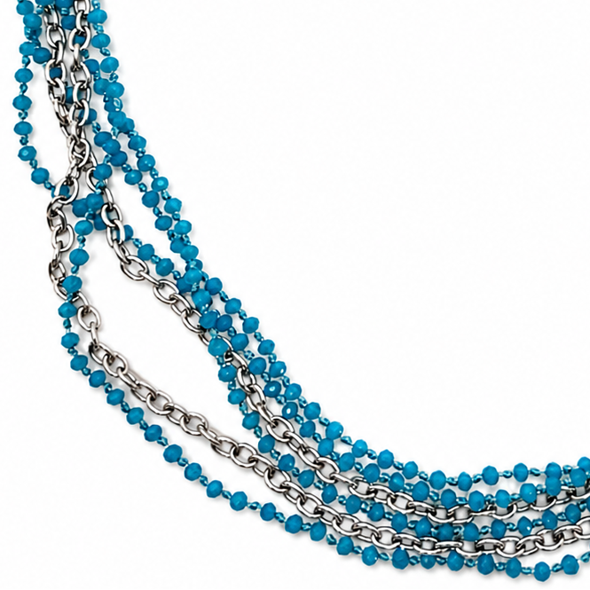 Multistrand Beaded & Chain Layering Necklace