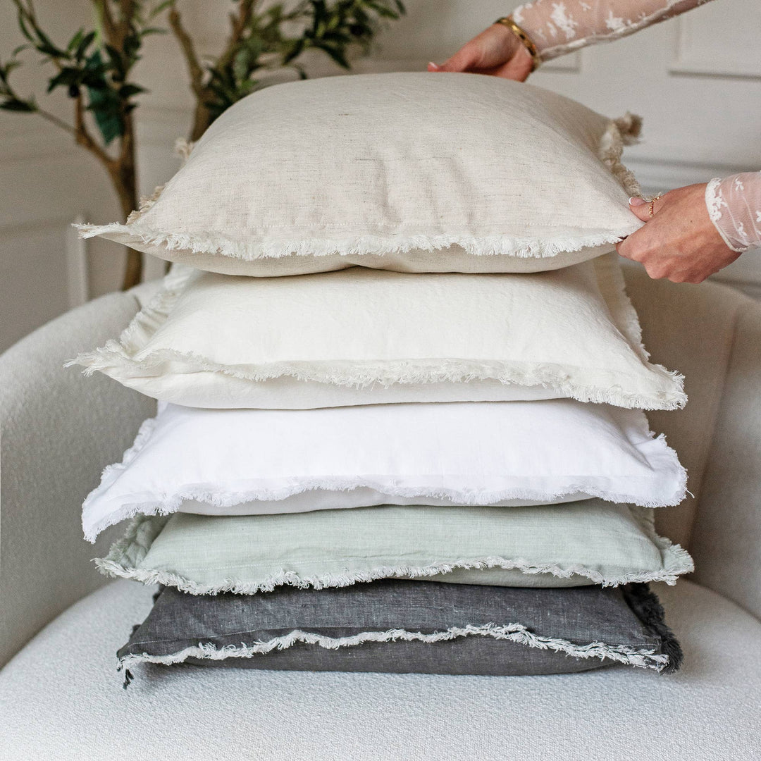 Fringe Pillow Covers - Neutral Color Palette