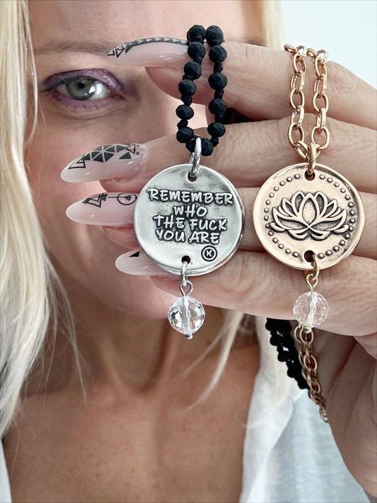 "Remember Who The Fuck You Are" Lotus Original Necklace