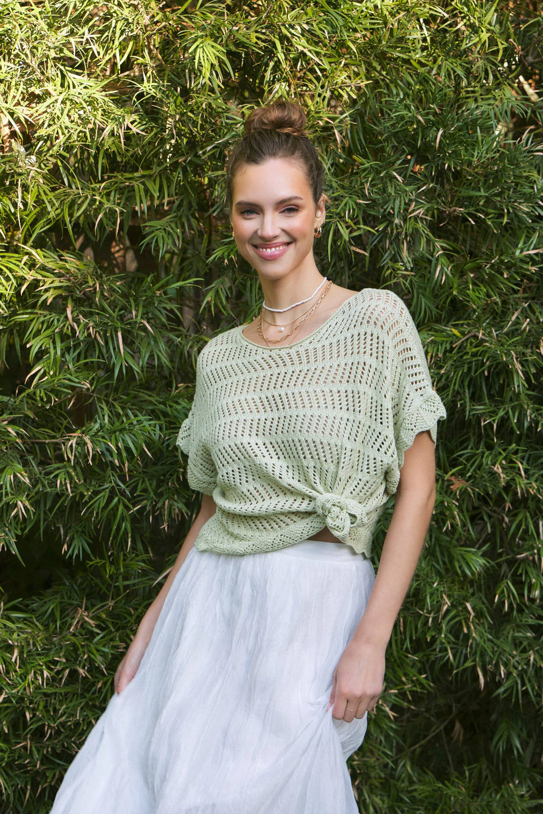 Crochet Sweater w/ Scallop Edge