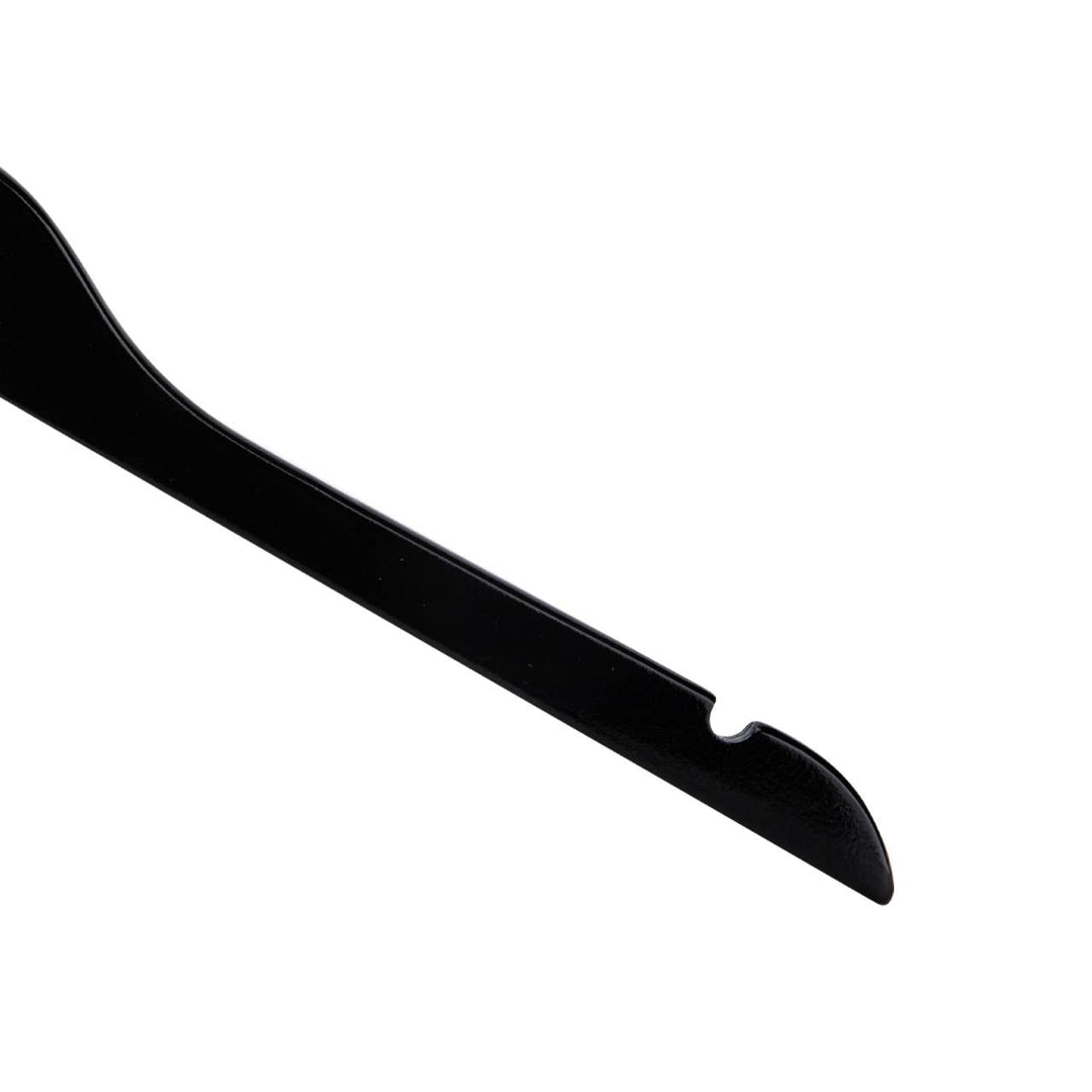 17" Black Wood Dress Hangers - Case of 50