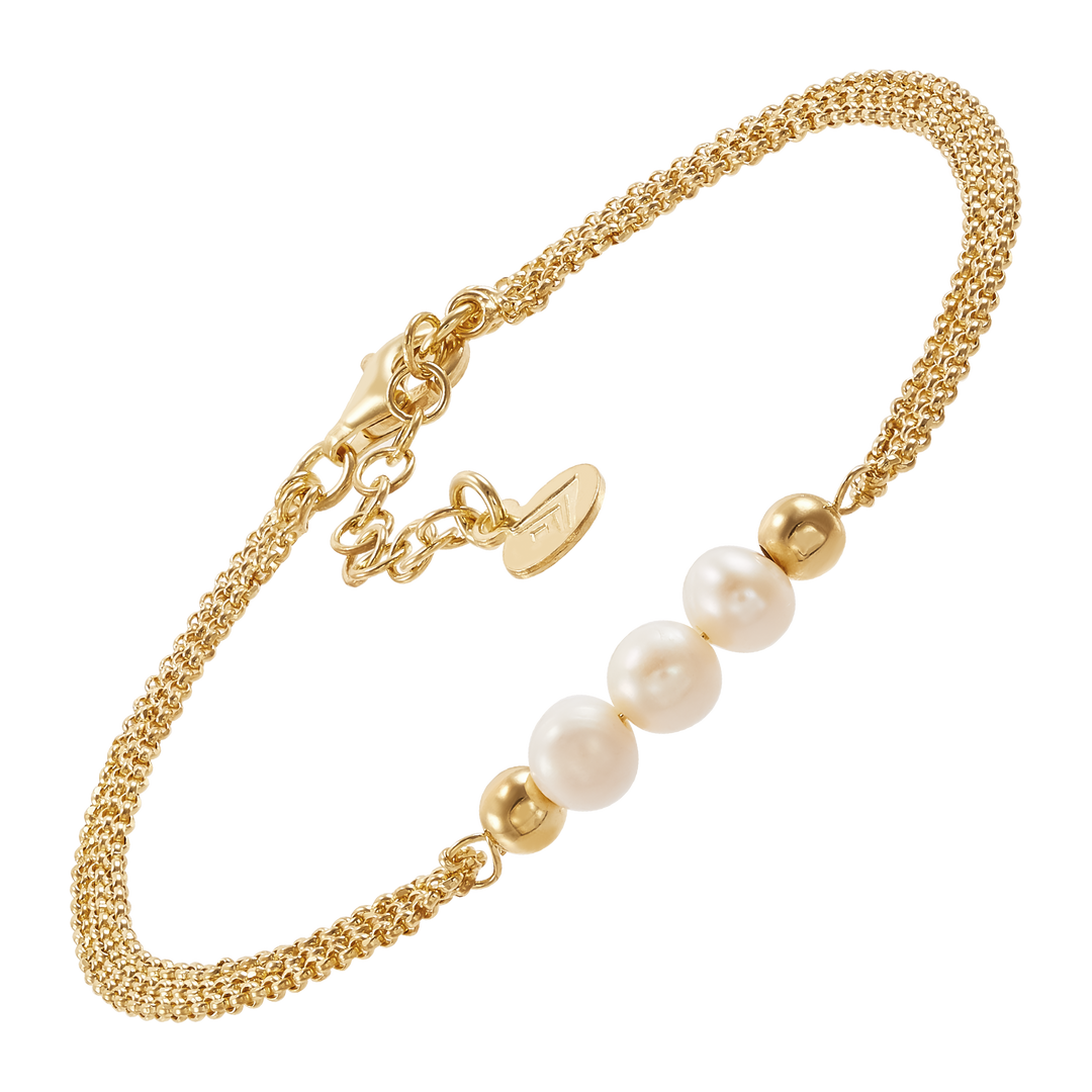 'Pearl City' Silver Freshwater Pearl Bracelet