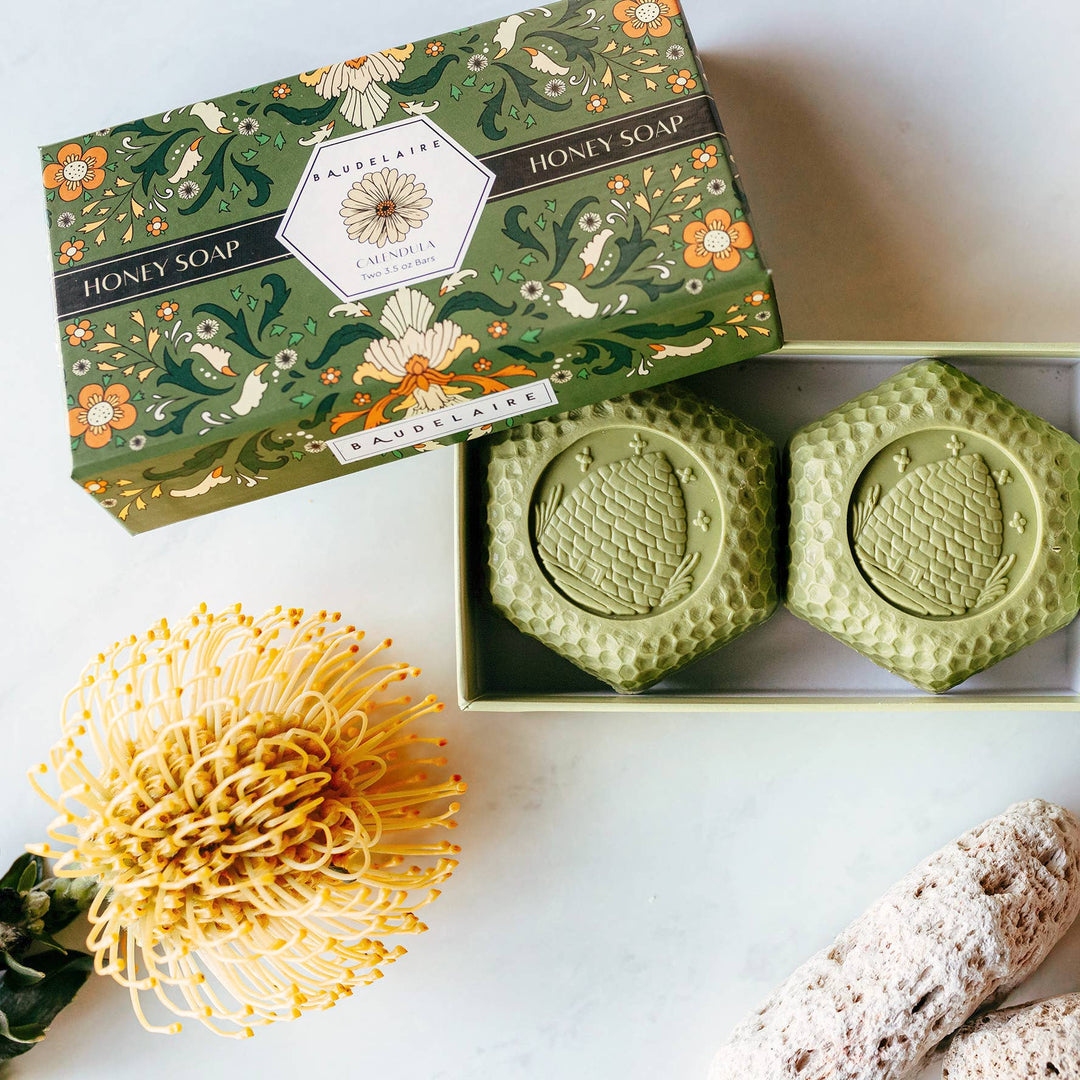 Calendula Honey Soap 3.5oz - 2 Bar Gift Box