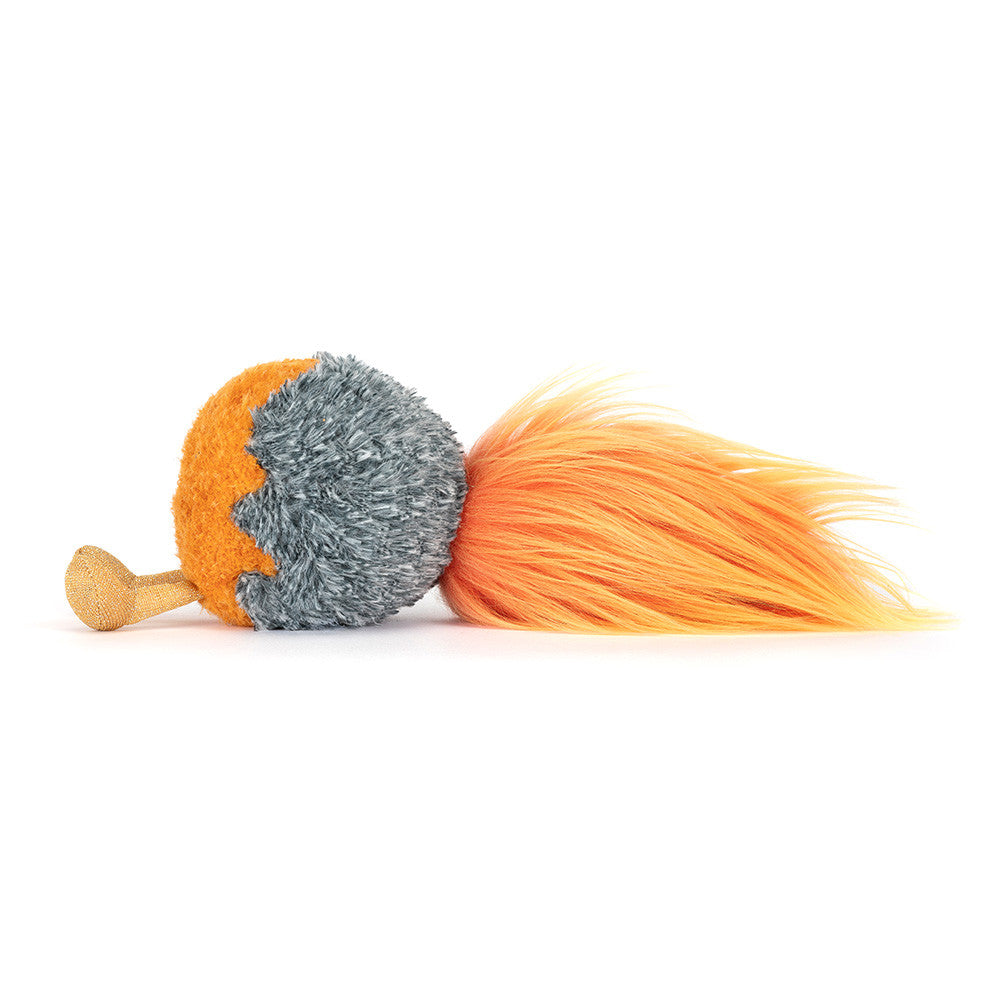 amuseables space comet plush orange celestial stuffed toy with fluffy tail