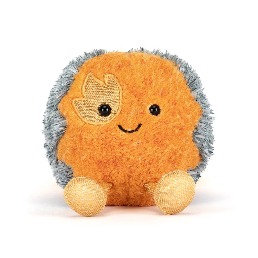 amuseables space comet plush orange celestial stuffed toy with fluffy tail