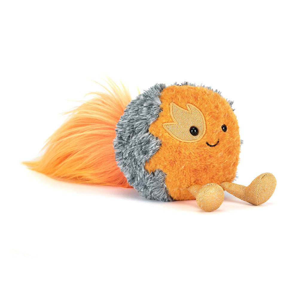 amuseables space comet plush orange celestial stuffed toy with fluffy tail