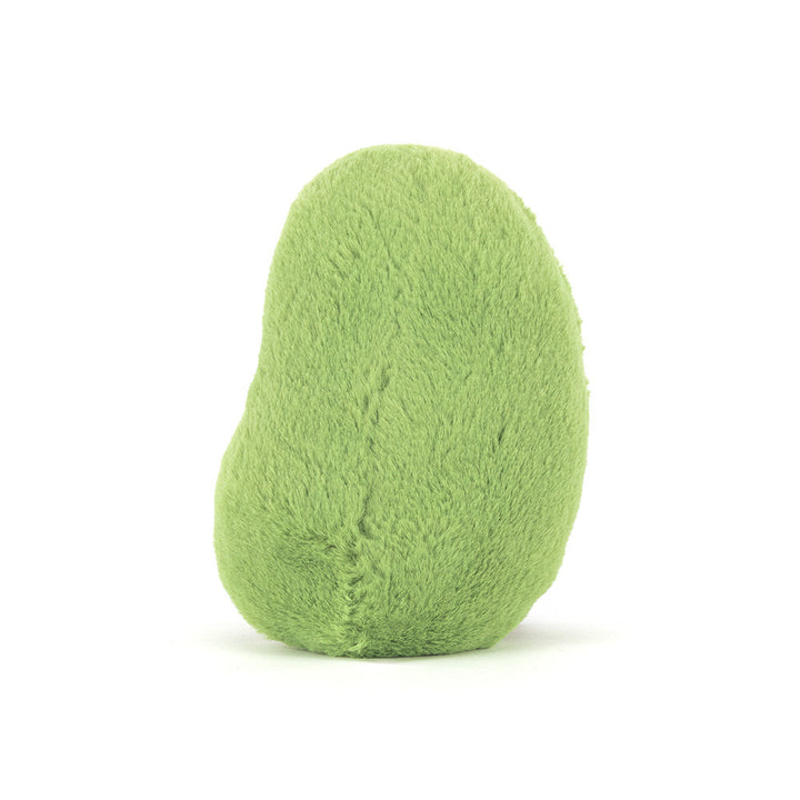 Back View Amuseables Soyella Edamame Bean plush with soft green fur