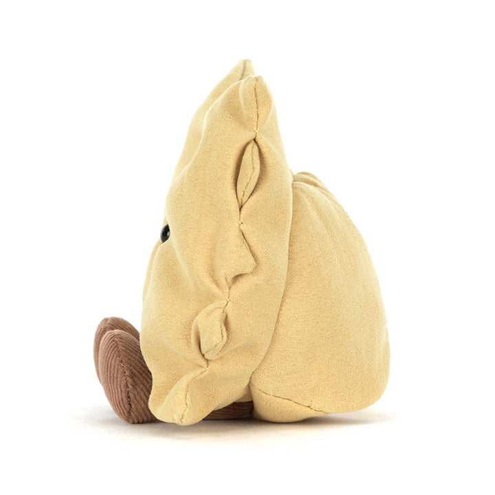 amuseables farfalle plush bowtie pasta stuffed toy smiling side view