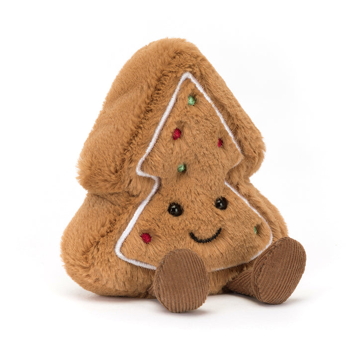 "Amuseables Tree Cookie plush with icing details and smiling face"