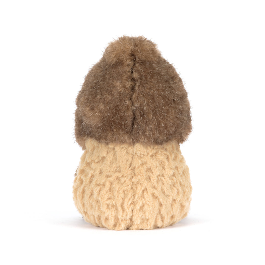 Jellycat Amuseables Peanut Yeti Outfit dressed in a fluffy brown and cream Yeti costume with oversized fuzzy feet.