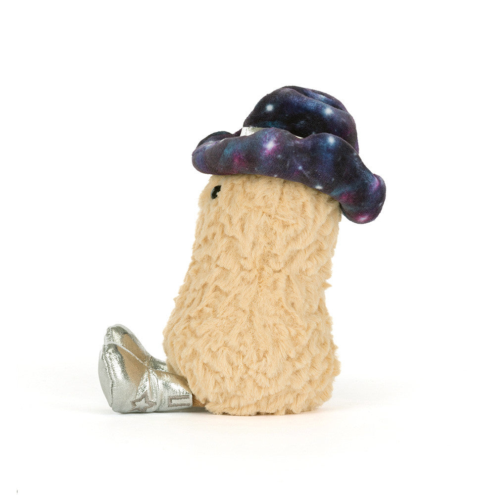 amuseables peanut space rodeo plush with galaxy cowboy hat and silver boots side view