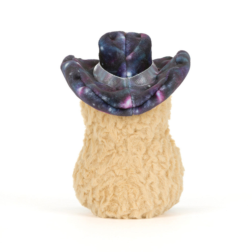 amuseables peanut space rodeo plush with galaxy cowboy hat and silver boots back view