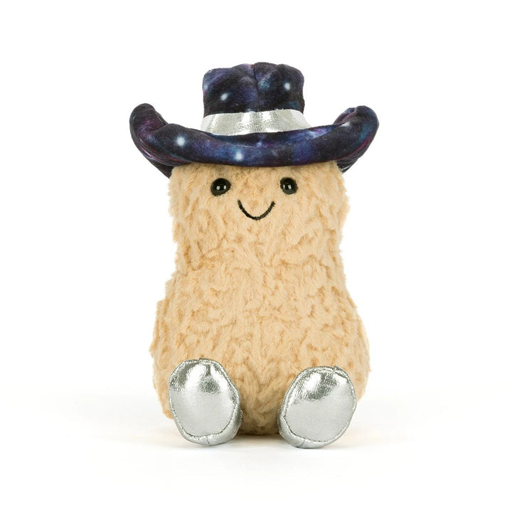 amuseables peanut space rodeo plush with galaxy cowboy hat and silver boots