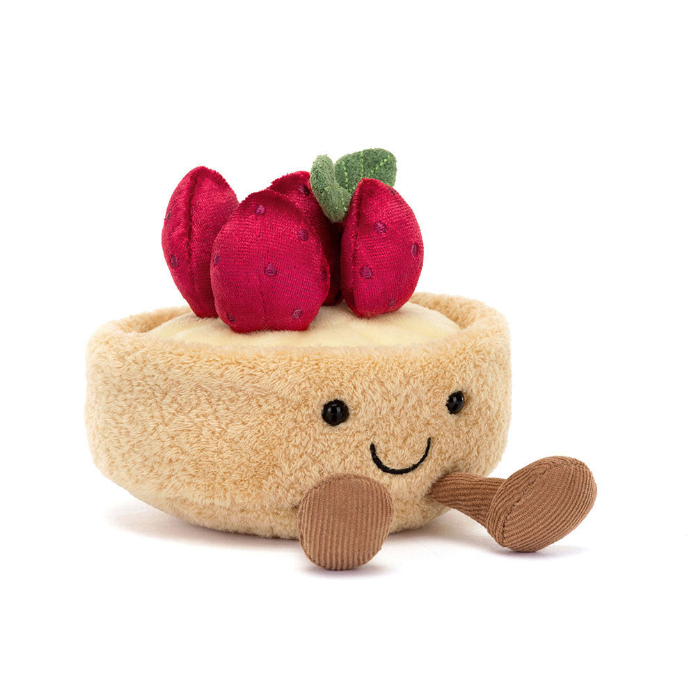 “Jellycat Amuseables Fleurette Tarte Aux Fraises plush strawberry tart”