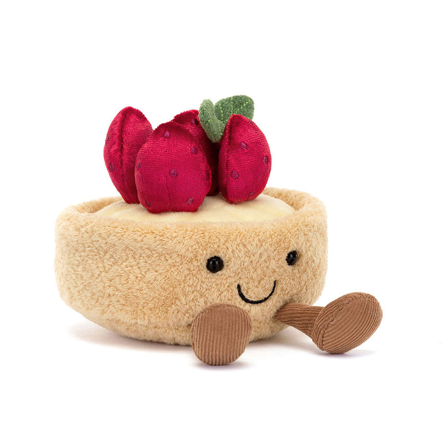 “Jellycat Amuseables Fleurette Tarte Aux Fraises plush strawberry tart”