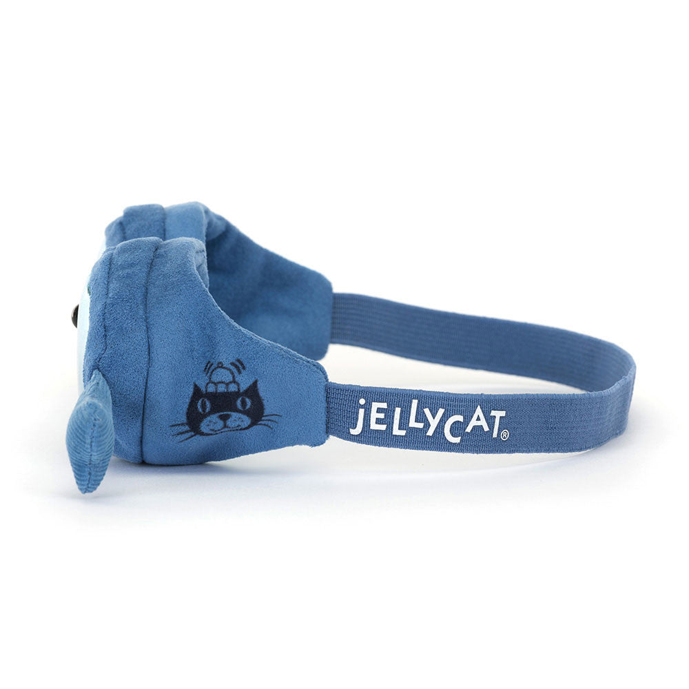 Amuseables Sports Swimming Goggles
side view showing both Jellycat logo printed on the side and the Jellycat name on the strap.