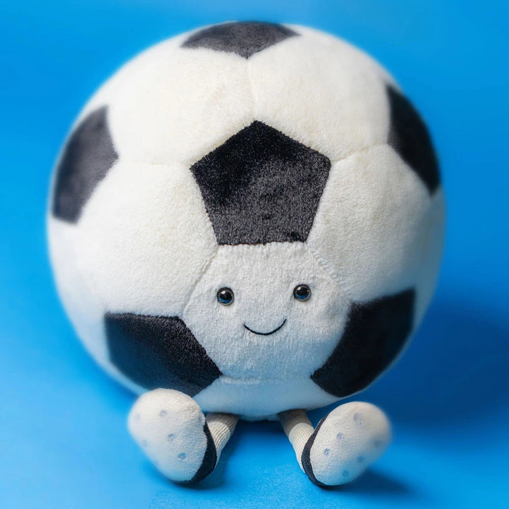 amuseables sports soccer ball plush black and white stuffed soccer ball toy