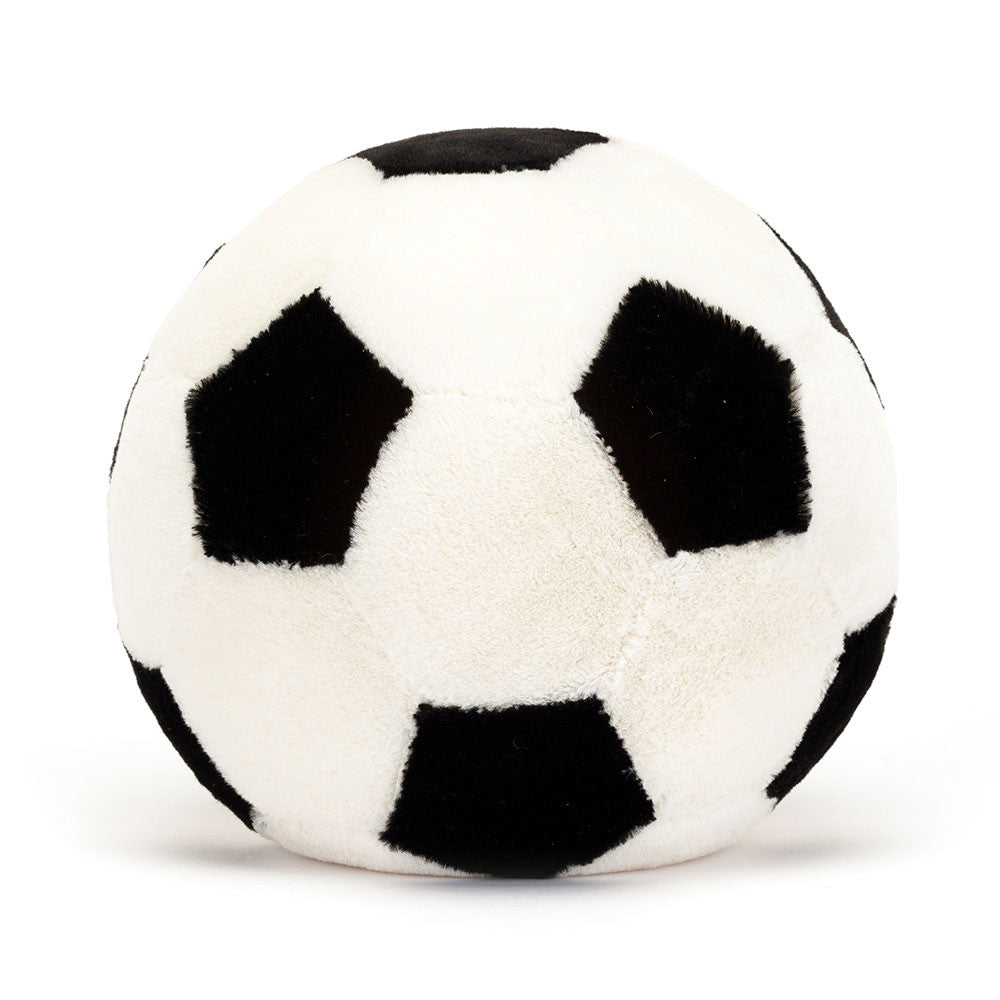 amuseables sports soccer ball plush black and white stuffed soccer ball toy back view