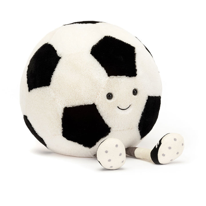 amuseables sports soccer ball plush black and white stuffed soccer ball toy
