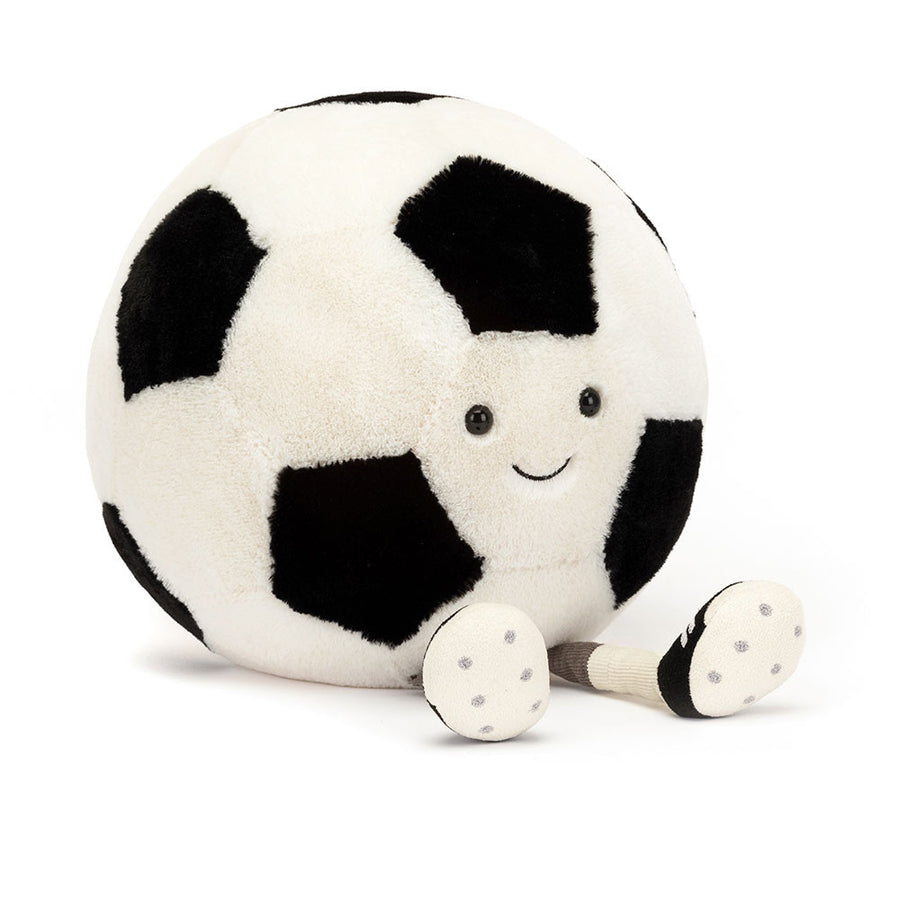 amuseables sports soccer ball plush black and white stuffed soccer ball toy