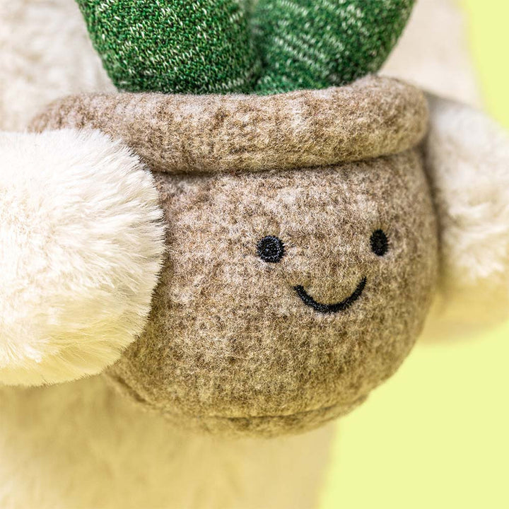 Cloeup of smiling potted plant. Detail shot