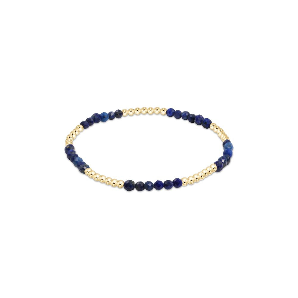 Blissful Pattern 2.5mm Bead Bracelet - Lapis