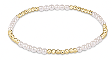 Gold and pearl beaded bracelet with alternating 2.5mm gold-filled beads and 3mm pearls