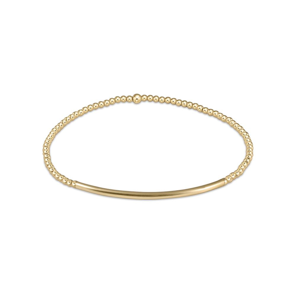 Classic Gold 2mm Bead Bracelet - Bliss Bar Gold