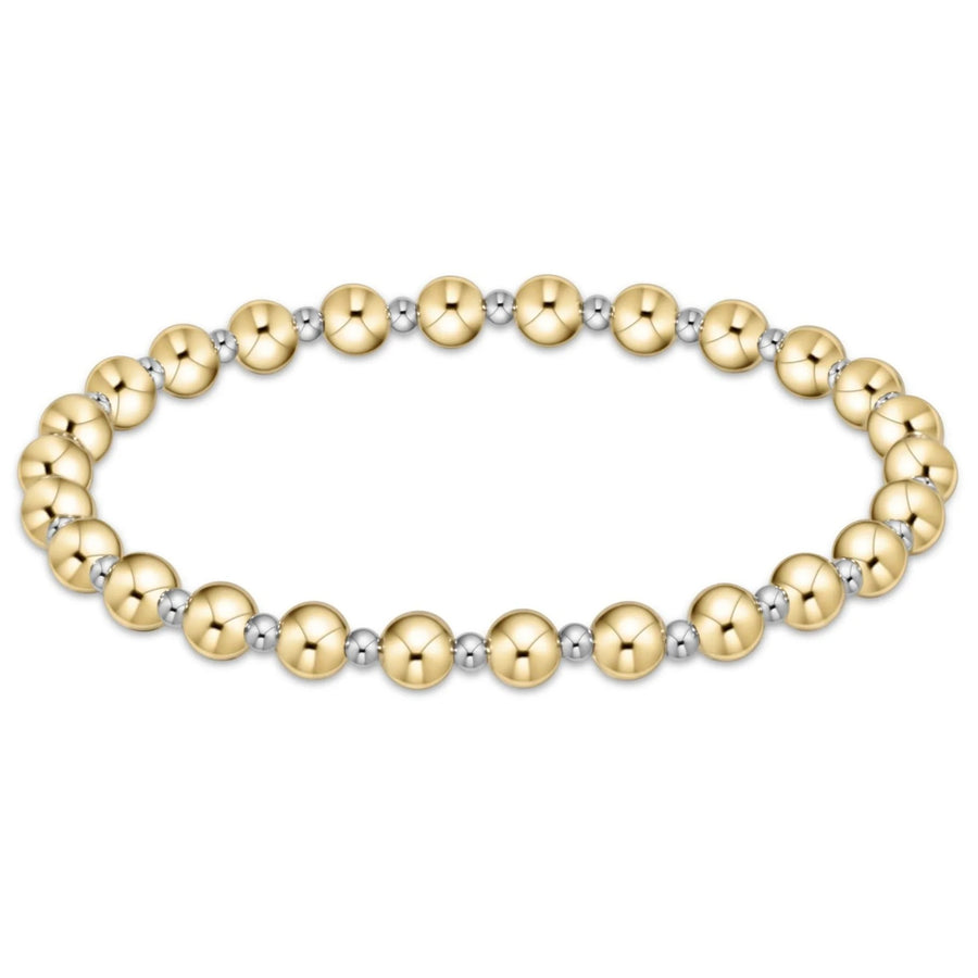 enewton grateful mixed metal bracelet with 5mm gold beads and 2.5mm sterling silver beads
