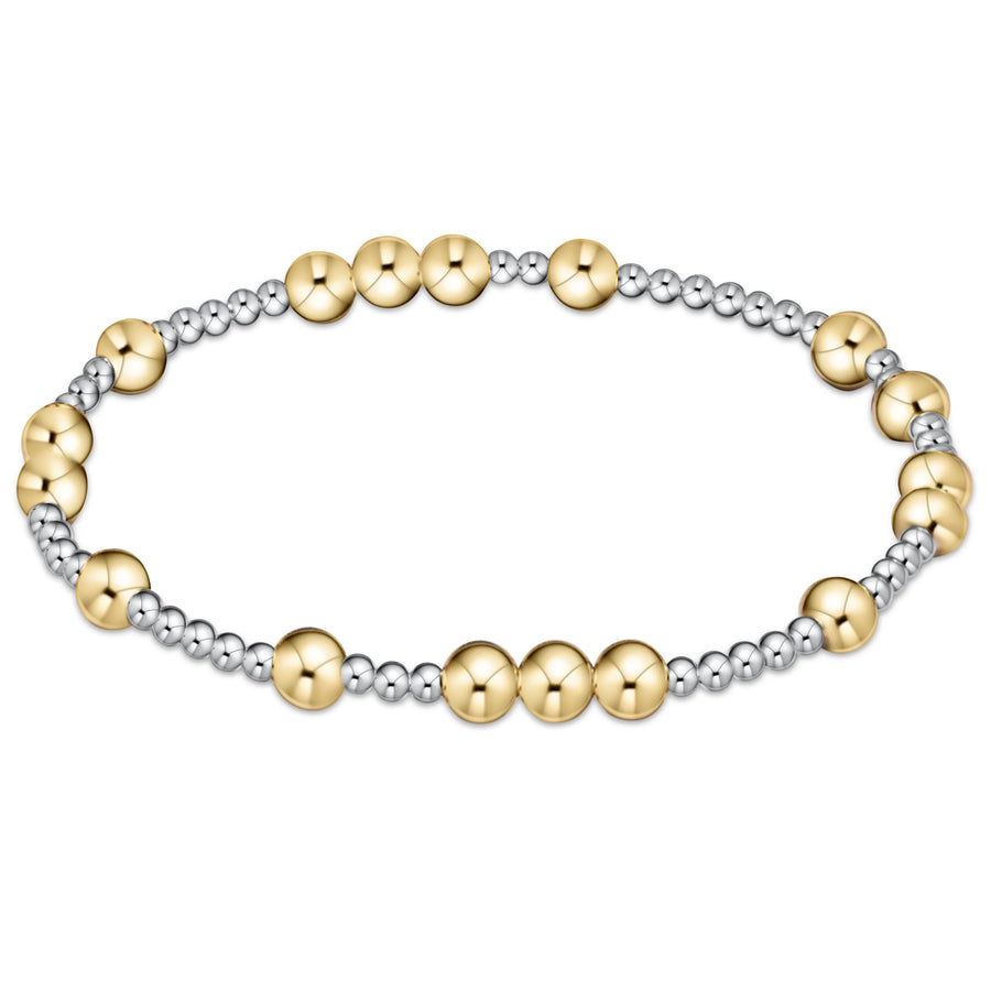 enewton hope unwritten mixed metal bracelet with 5mm gold beads and 2.5mm sterling silver beads