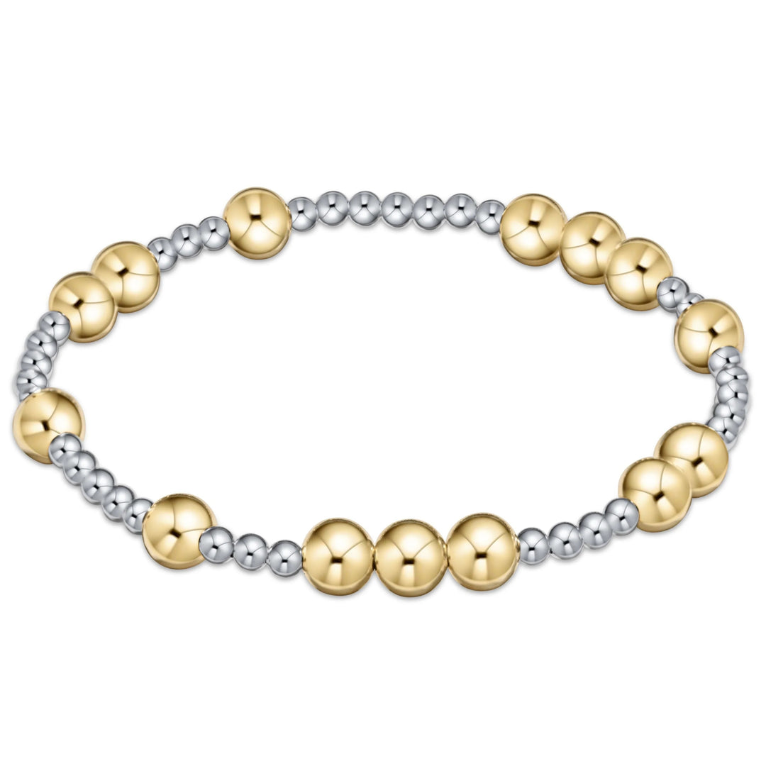 enewton hope unwritten mixed metal bracelet with 6mm gold beads and 3mm sterling silver beads