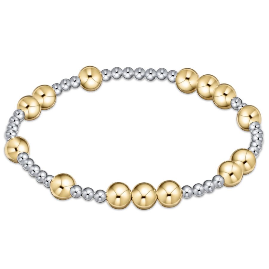 enewton hope unwritten mixed metal bracelet with 6mm gold beads and 3mm sterling silver beads