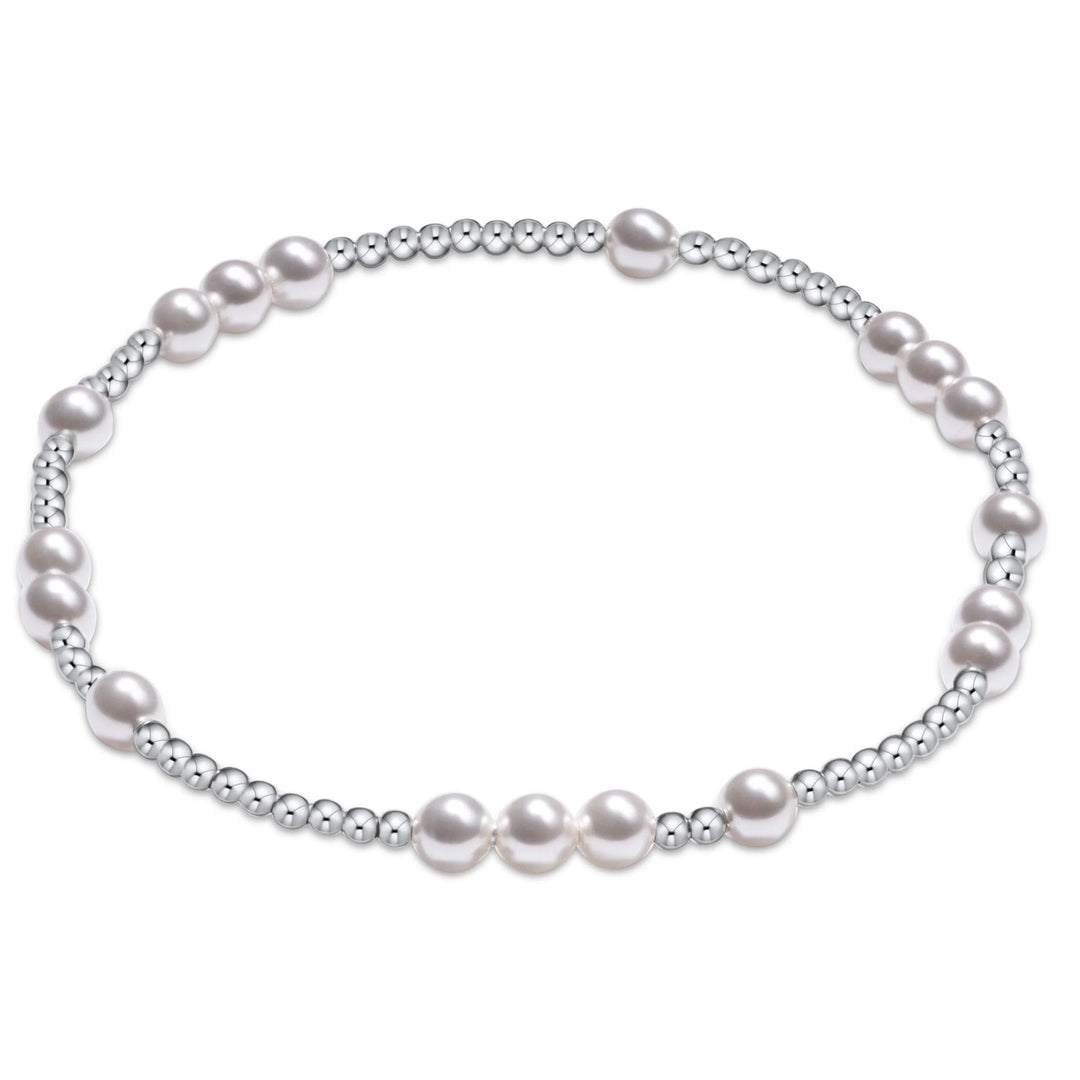 enewton hope unwritten pearl bracelet with sterling silver beads and 4mm pearl accents
