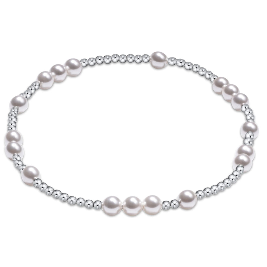 enewton hope unwritten pearl bracelet with sterling silver beads and 4mm pearl accents