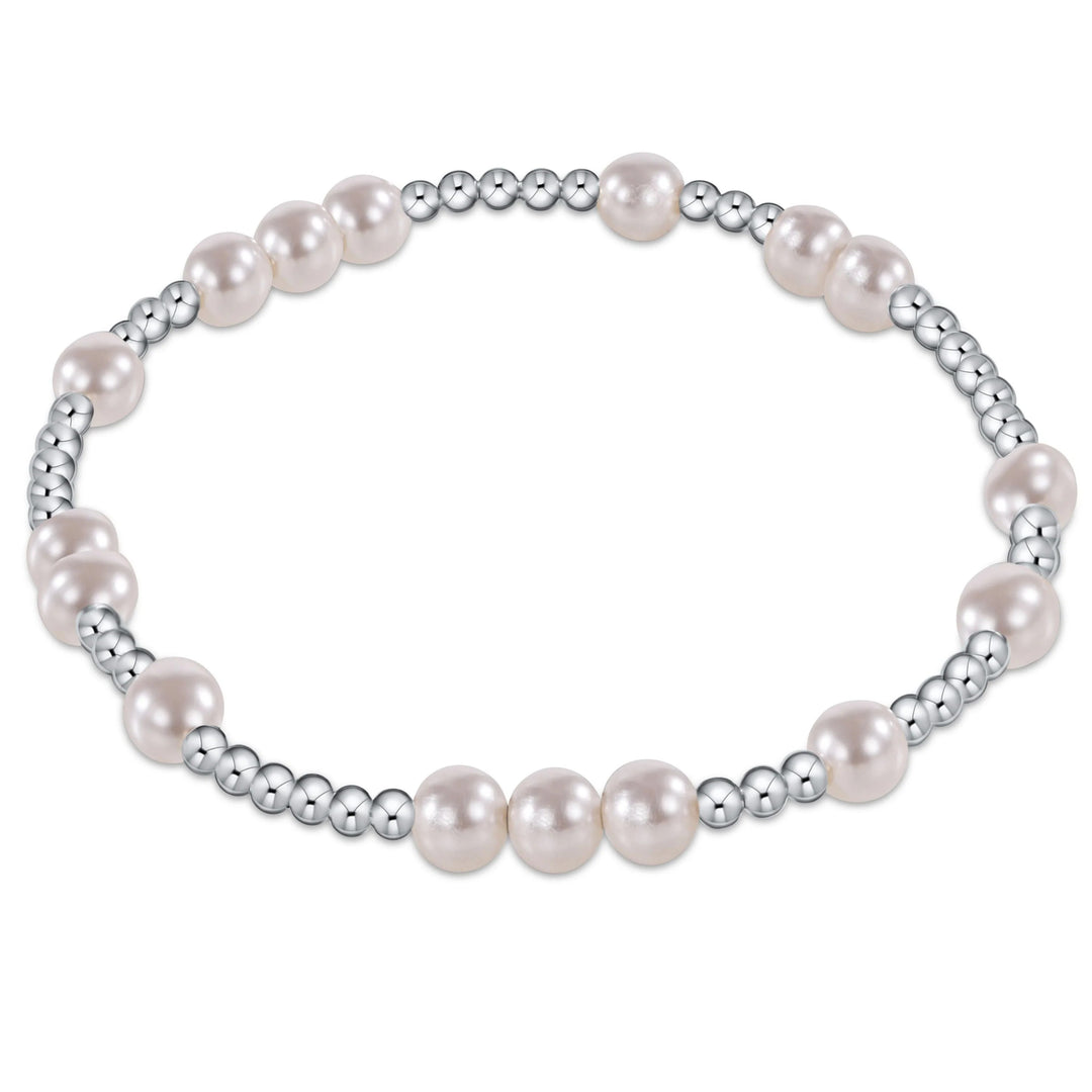 enewton hope unwritten pearl bracelet with sterling silver beads and 5mm pearl accents
