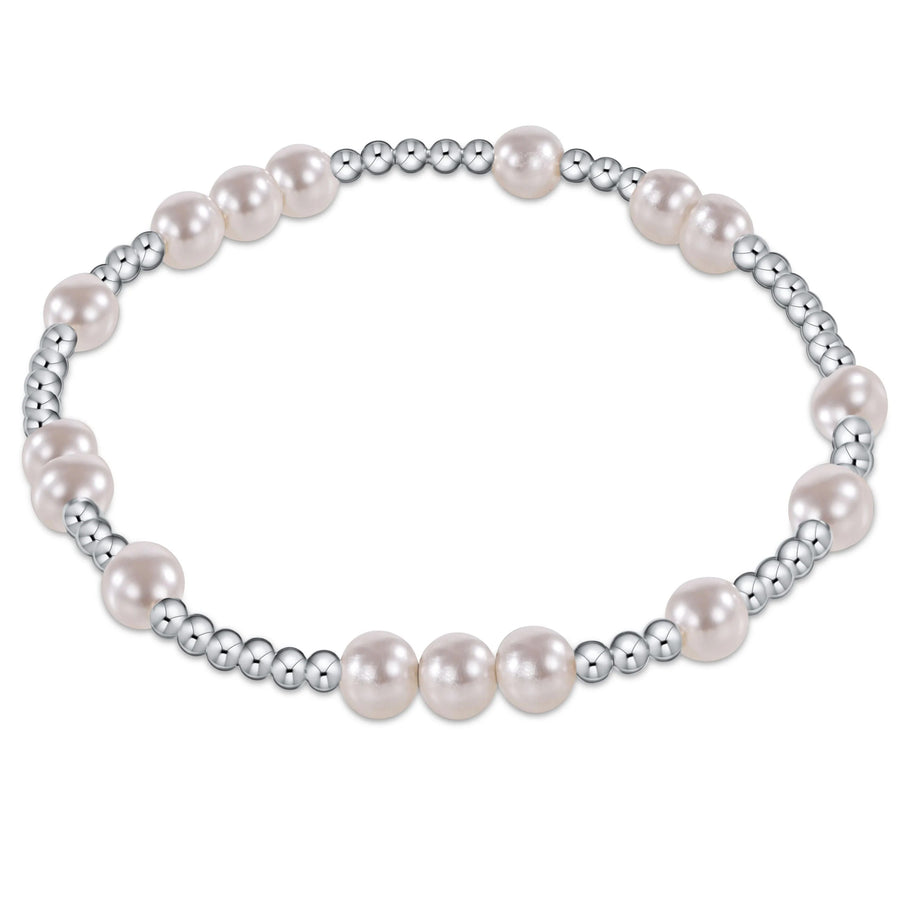 enewton hope unwritten pearl bracelet with sterling silver beads and 5mm pearl accents