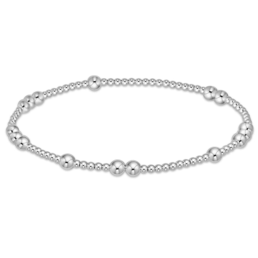 enewton hope unwritten sterling silver beaded bracelet with 2mm and 4mm stretch design