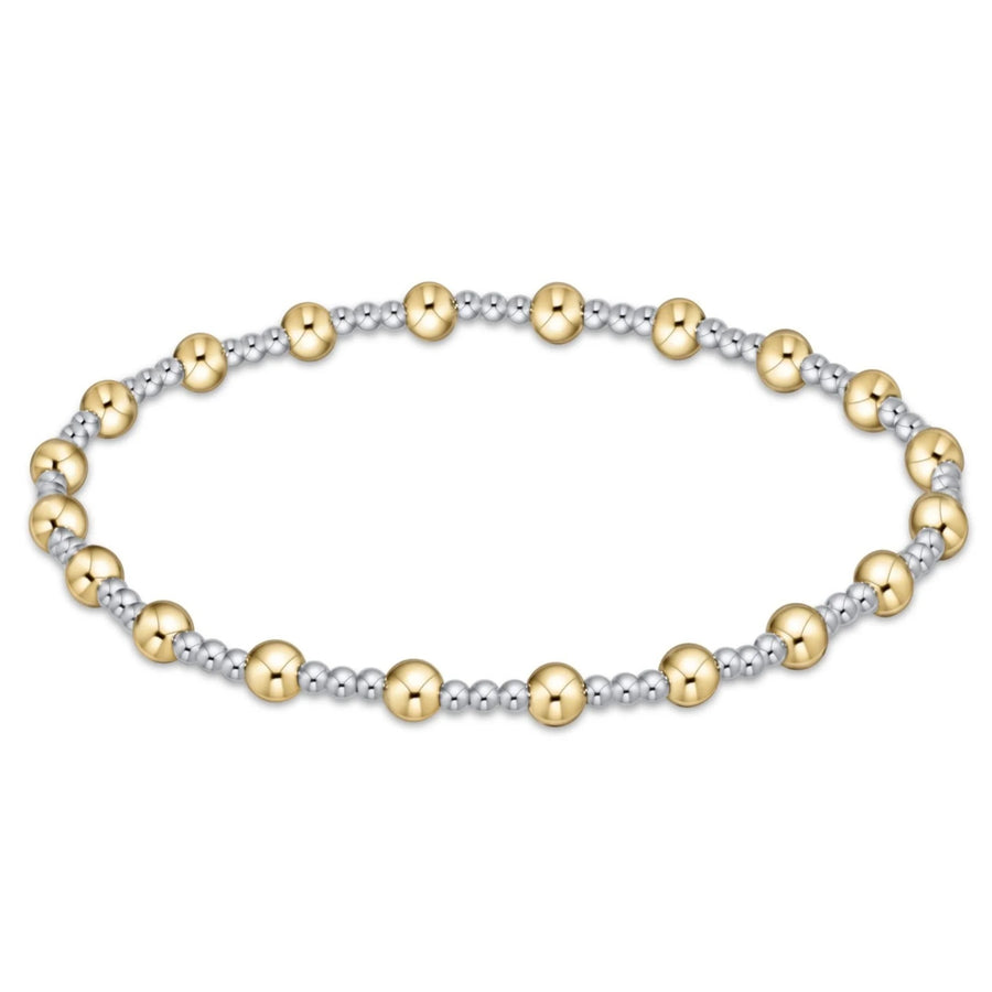 enewton sincerity mixed metal bracelet with 4mm gold beads and 2mm sterling silver beads