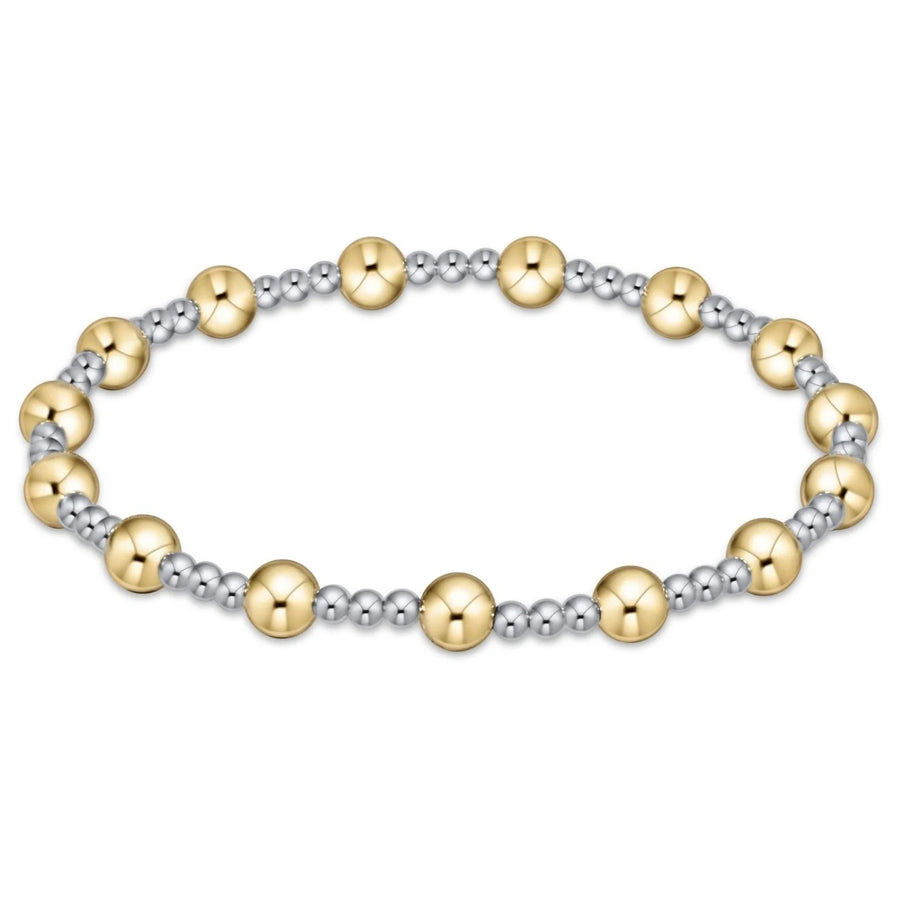 enewton sincerity mixed metal bracelet with 5mm gold beads and 2.5mm sterling silver beads