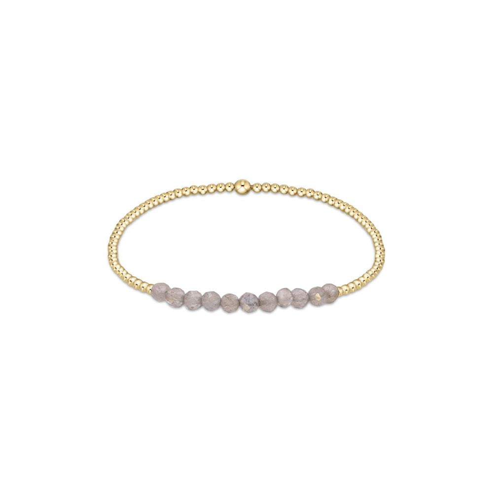 Gold Bliss 2mm Bead Bracelet - Labradorite